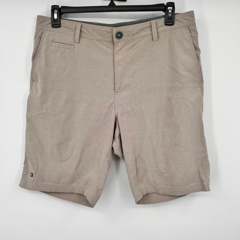Linksoul Boardwalker Mens 36 Khaki Tan Hybrid‎ Golf Shorts LS651 Heathered